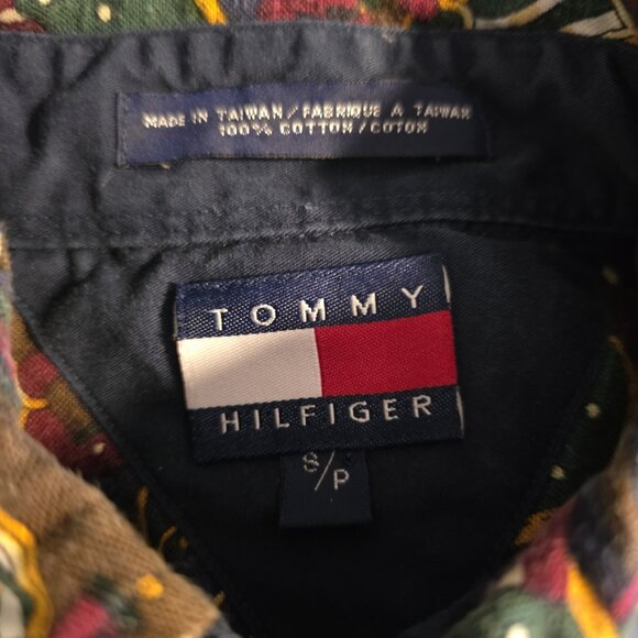 Vintage Tommy Hilfiger Equestrian Print Shirt Western Saddle Horses Mens Small - Picture 13 of 16